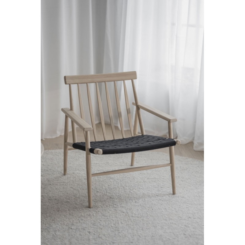 RO Canwood Lounge Chair Whitewash/Black